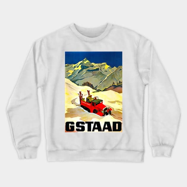 Vintage Travel - Gstadd Crewneck Sweatshirt by Culturio